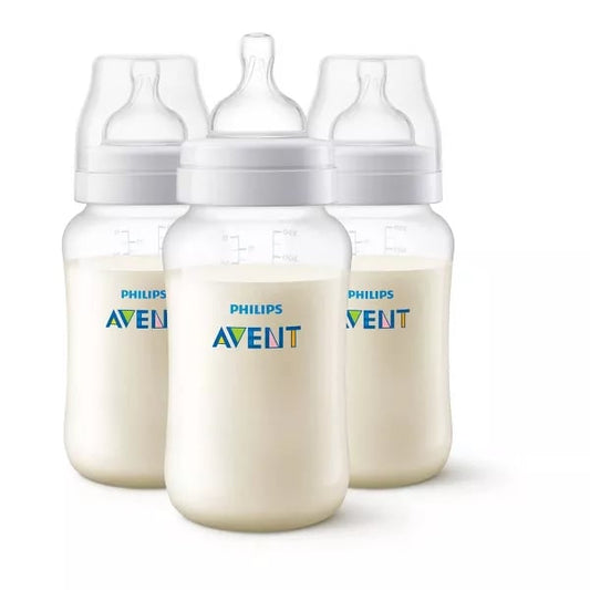 Biberones Philips Avent Anticólicos 11 oz Set De 3 Piezas Transparente